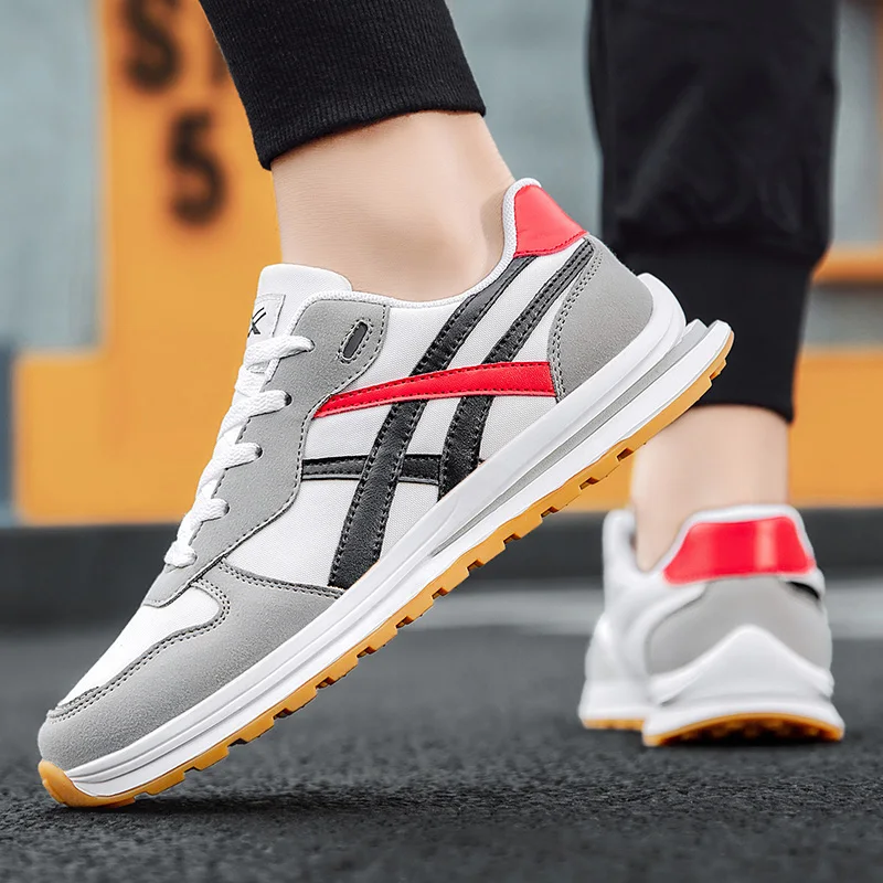 

2021 Spring And Summer Men'S Canvas Sneakers Fashion Breathable Comfortable Casual Lace-Up Jogging Shoes Fitness Men Shoes