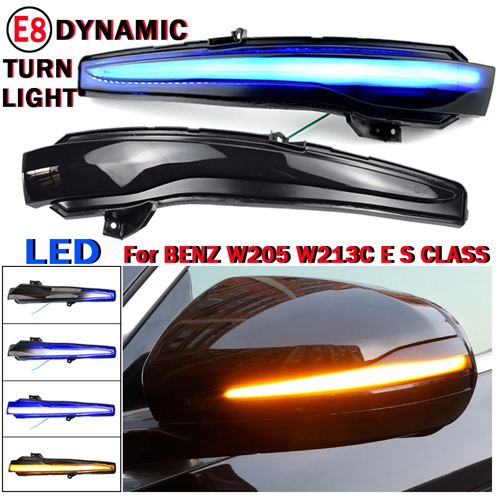 

Scroll LED Dynamic Turn Signal Light For Mercedes Benz C Class W205 E W213 S W222 Side Mirror Flashing Light Repeater Blinker