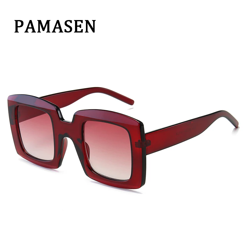 PAMASEN Большая квадратная оправа антибликовые очки для женщин роскошные