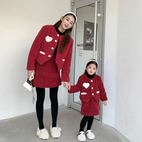 mother and daughter clothes sets family pair look winter baby and mom matching clothing suit 2022 christmas parent child outfit
