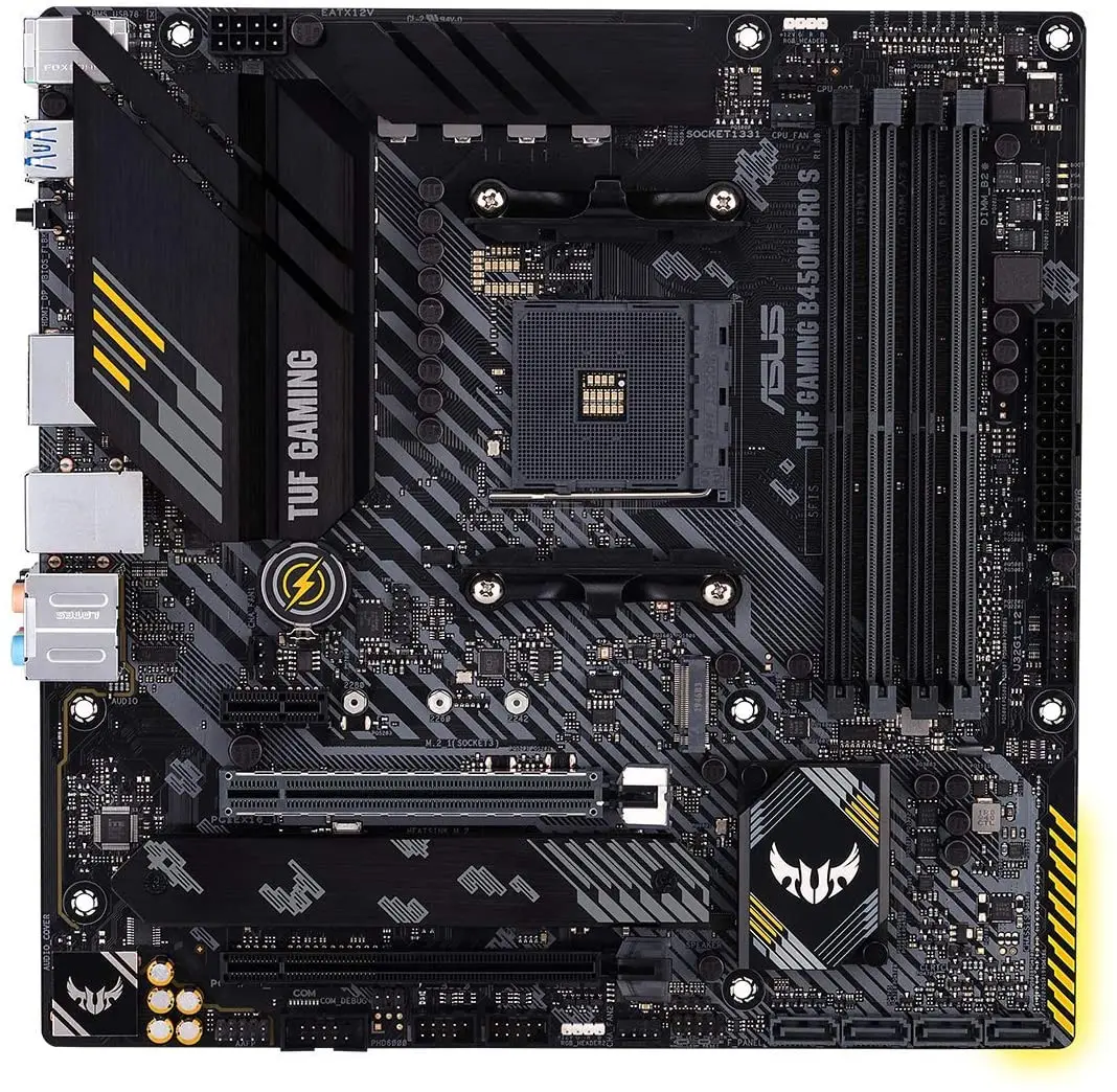 Игровая Материнская плата ASUS TUF B450M PRO S для AMD AM4 3-го поколения Ryzen CPU Micro ATX Gaming USB 3 2
