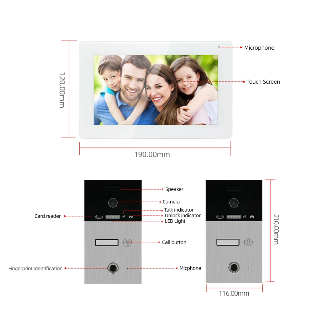 Беспроводная система видеодомофона Joytimer IP WIFI умный Домашний домофон с
