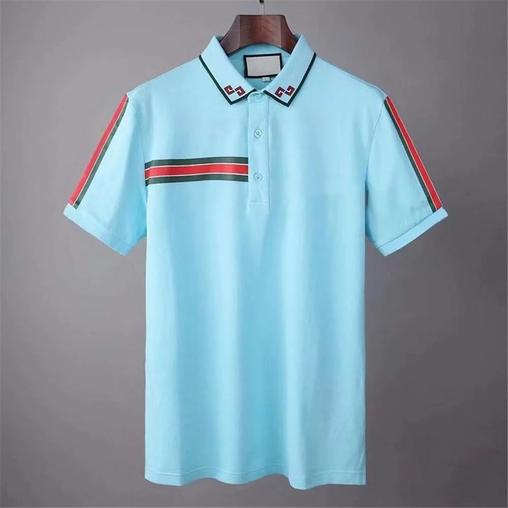 

Polo shirt T-shirt mens color stripes embroidered printing letters short sleeve classic business shirt hoodie mens shirt 100%