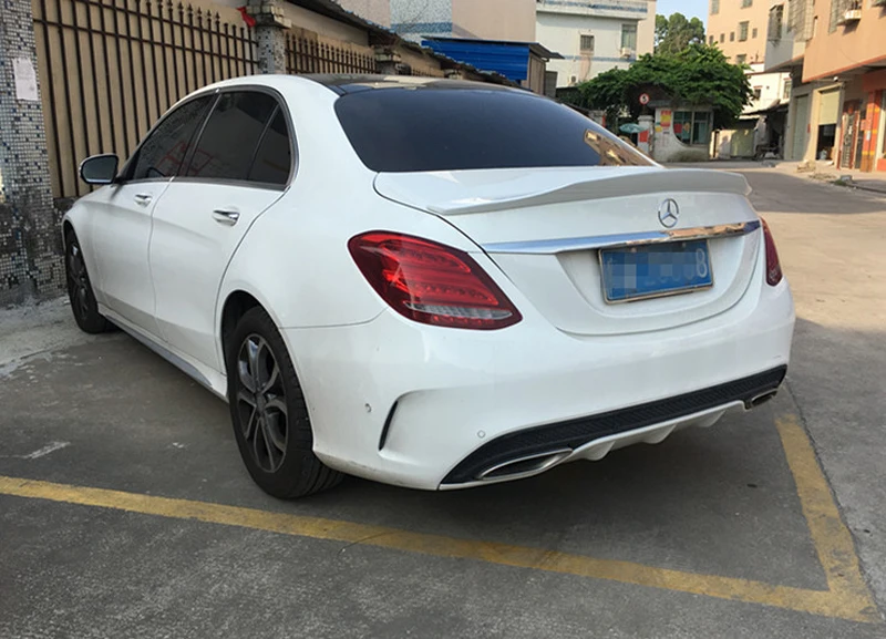 Автомобильные Спойлеры с крышкой багажника для Benz C класса W205 PSM стиль Ducktail губы