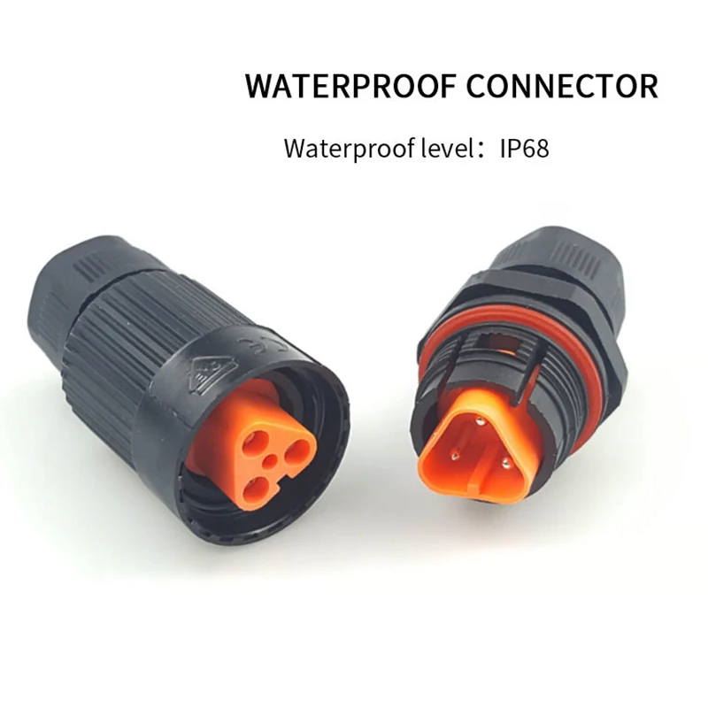 1 шт. AC DC IP68 Водонепроницаемый Разъем 10 мм 3Pin Мужской Женский кабель промышленные