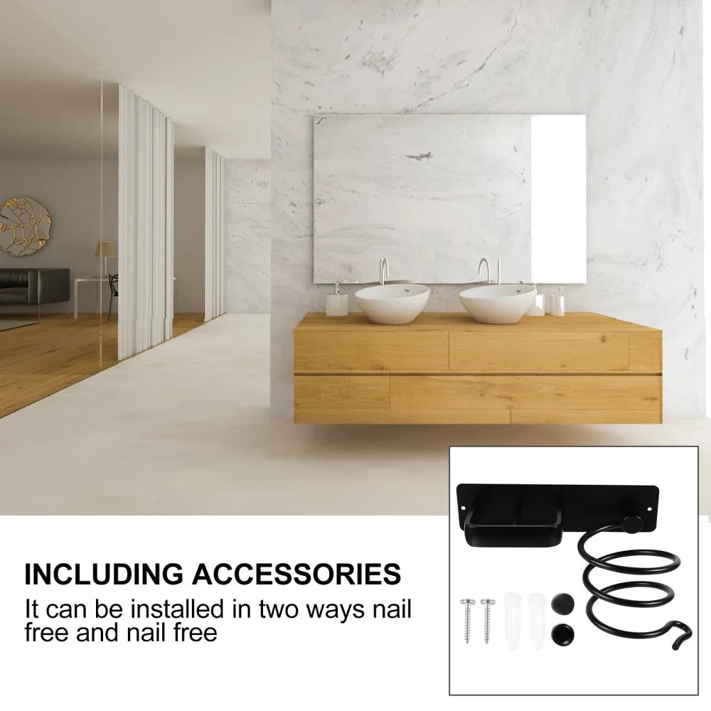 1 комплект настенный кронштейн для ванной комнаты фен волос подвесная стойка