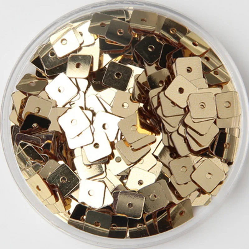 20 г 3 мм плоская квадратная Золотая форма тесьма с пайетками для шитья Свадебное