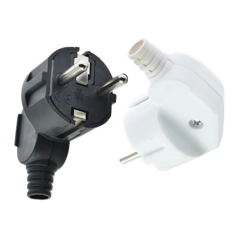 Запасная многоразовая вилка Schuko для самостоятельной сборки макс. переменный ток