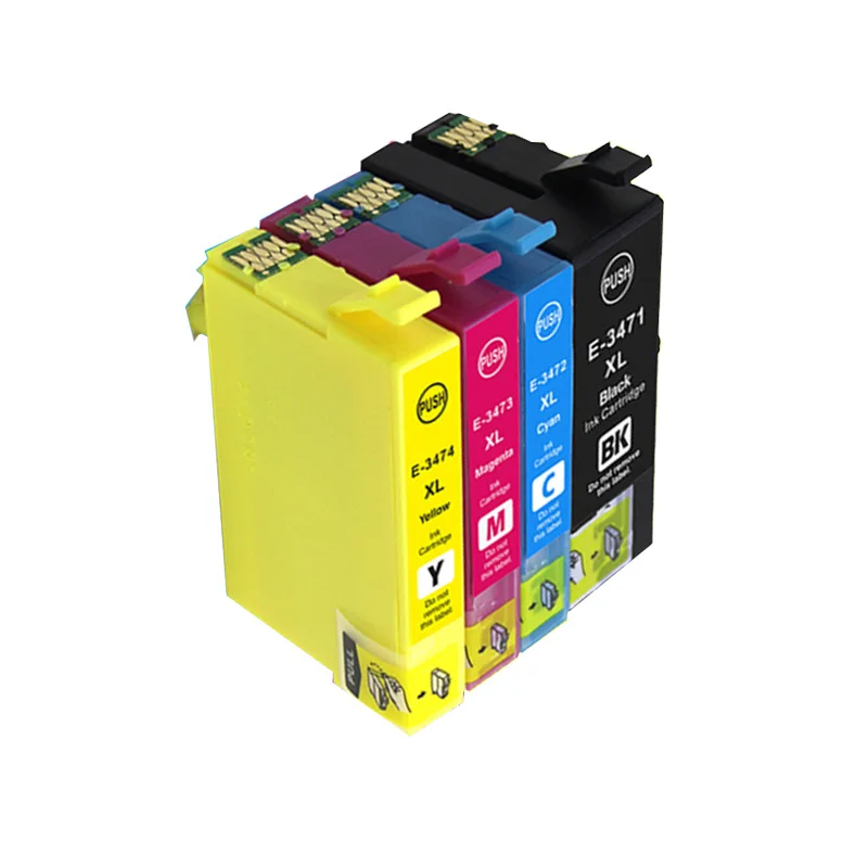 2020 NEW For Epson Ink Cartridges 8Pcs CompatibleT3471 T3472 T3473 T3474 T34 T34XL for WorkForce Pro WF-3725DWF WF-3720DWF | Компьютеры и