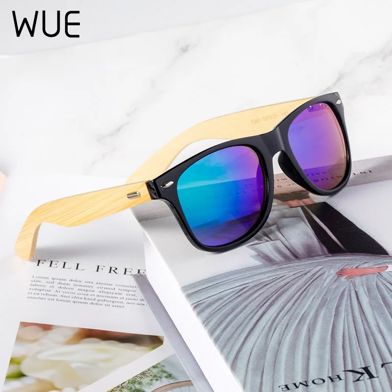 WUE 2021 новые модные деревянные солнцезащитные очки для мужчин и женщин квадратные