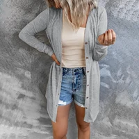 womens v necktie button long sleeve solid color high quality cotton and linen casual loose long t shirt
