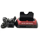 Многофункциональная док-станция для жесткого диска IDE + SATA, 2,53,5 дюйма, высокая скорость, со светодиодсветильник кой