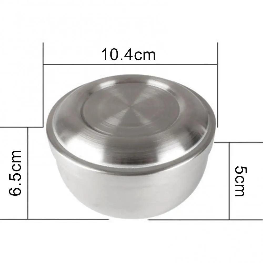 

304 Korean Stainless Steel Double Rice Bowl With Lid Soup Bowl Steamed Rice Bowl Anti-Scalding Child Small Bowl Cuisine