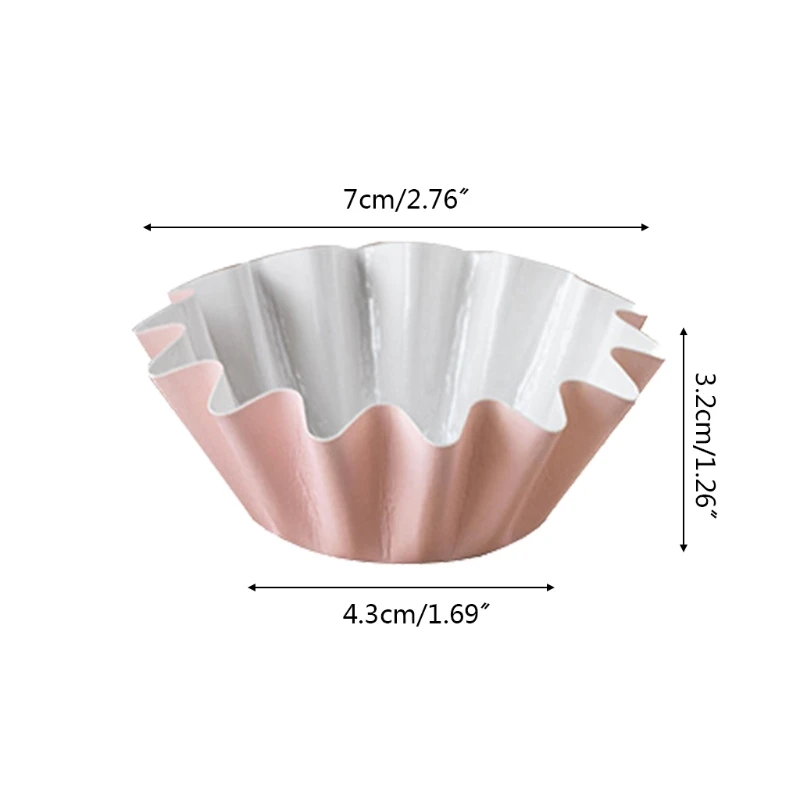 

50pcs Wave Muffin Cupcake Liner Paper Cups Cake Wrappers Baking Box Case Party Tray Mold Decorating Tools
