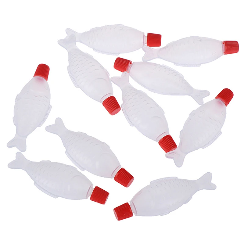 

10Pcs Disposable Mini Fish Shape Seasoning Sauce Bottle Cute Mini Sauce Containers Seasoning Bottle Sushi Bottle