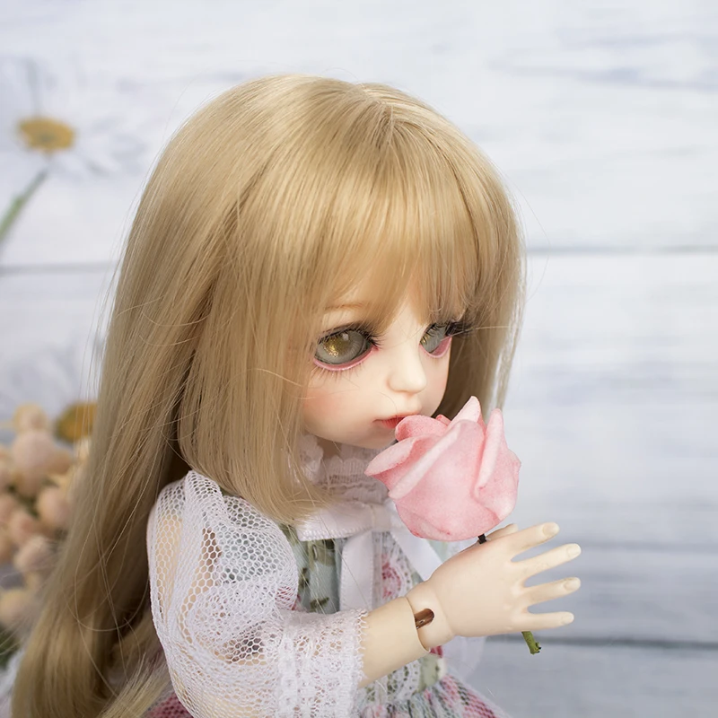 1/6 парик для куклы bjd из мягкого волокна вьющиеся золотые волосы аксессуары кукол