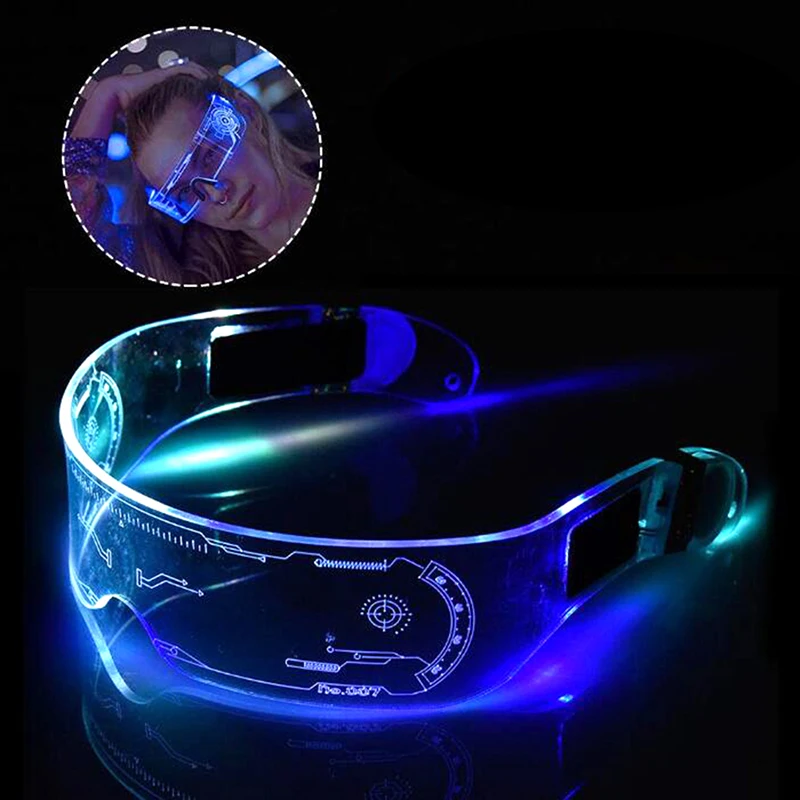 LED очки Неон вечерние светящиеся светодиодные светильник костюм Декор