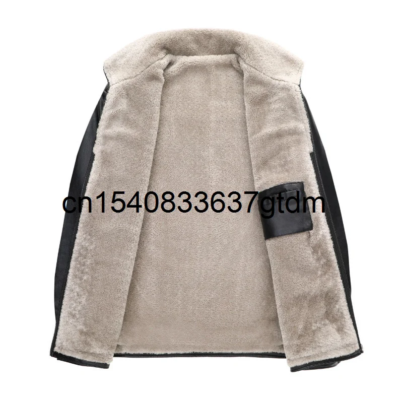 

Winter 2021 new men's fat plus size thick warm Lapel plush fur coat