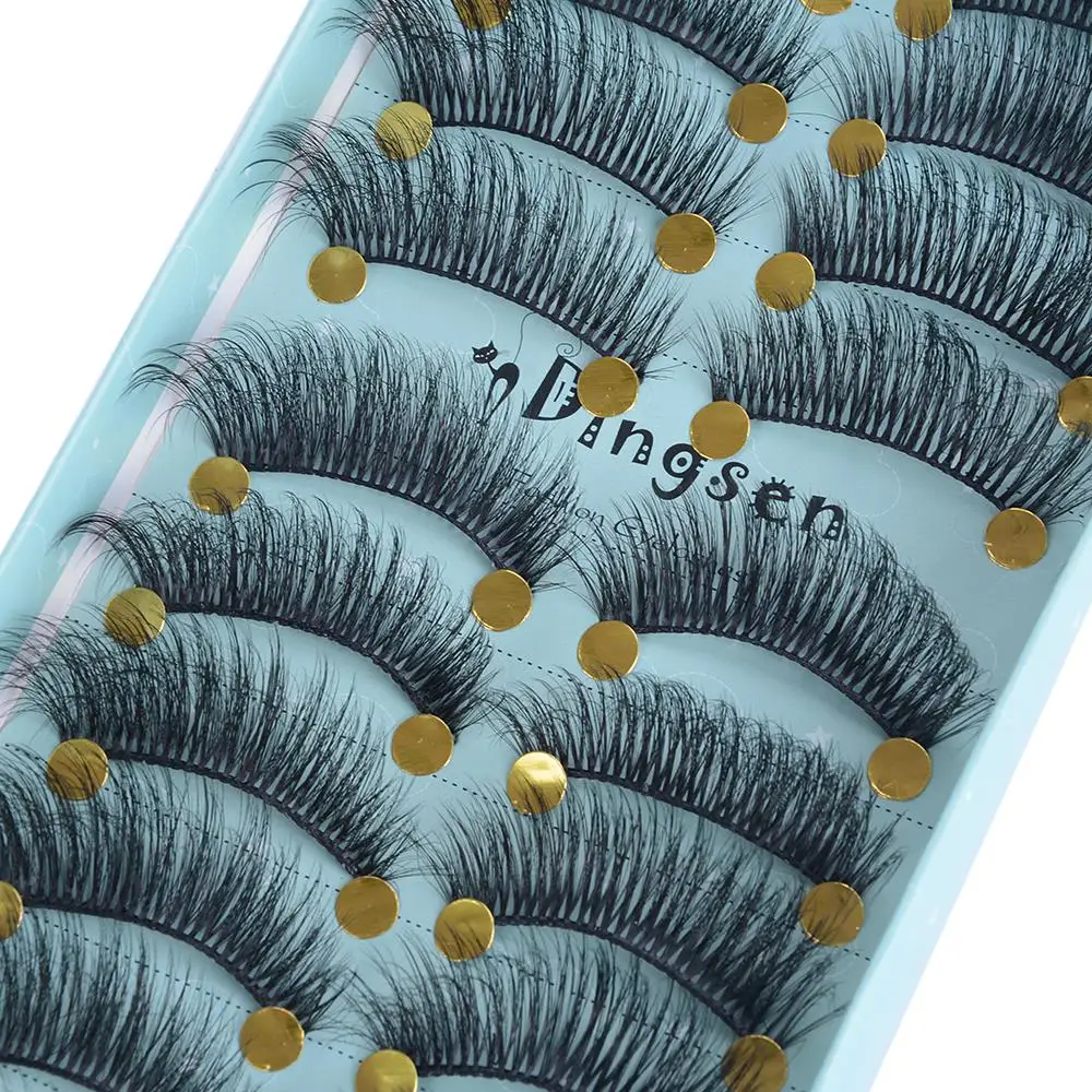 10 пар Накладные ресницы из норки для наращивания макияжа 3D накладные натуральные