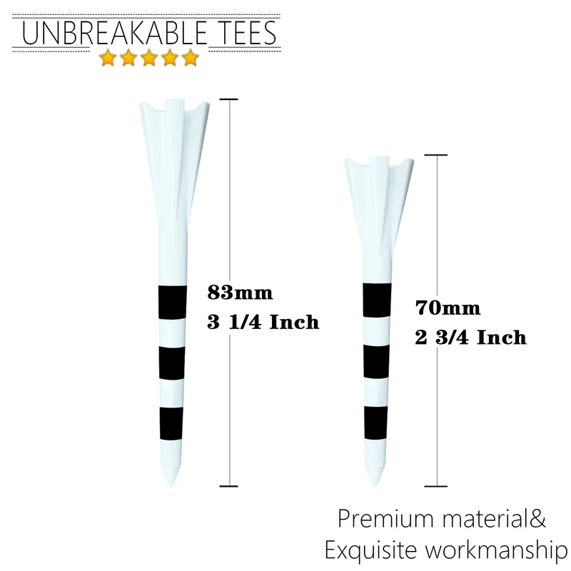 60 шт. прочные пластиковые тройники для гольфа с 5 зубцами 70 мм 83 |