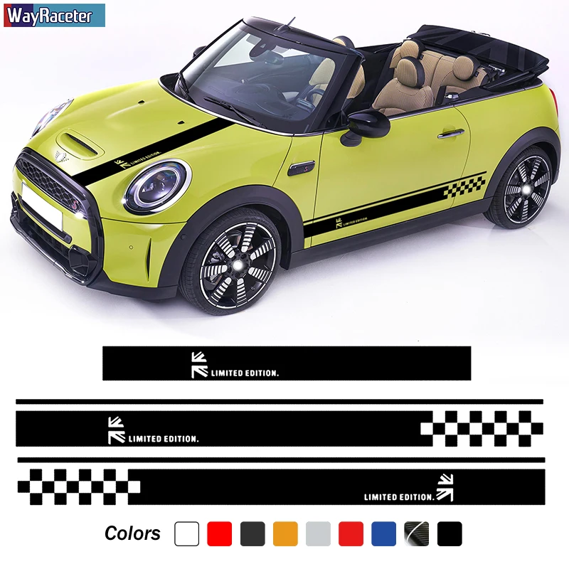 

Union Jack Car Hood Decal Door Side Stripes Sitkcer For MINI Cooper R50 R52 R53 R55 R56 R57 R58 R59 F55 F56 F57 Accessories