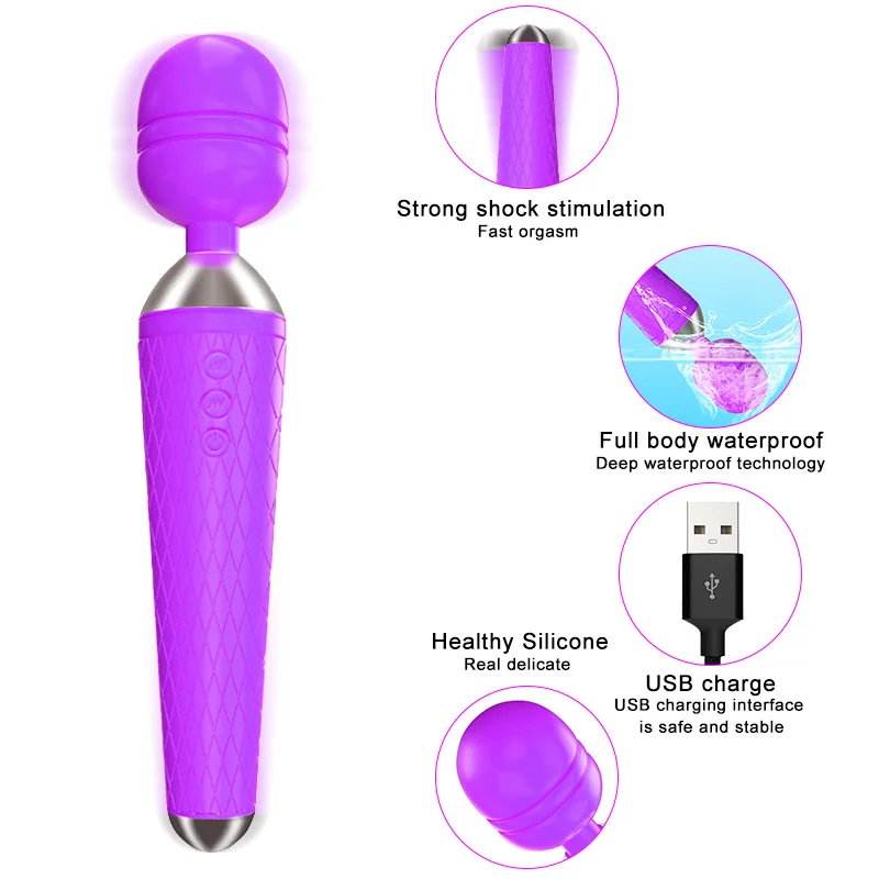 Мощная волшебная палочка AV Вибратор Секс-игрушки для женщин Стимулятор клитора