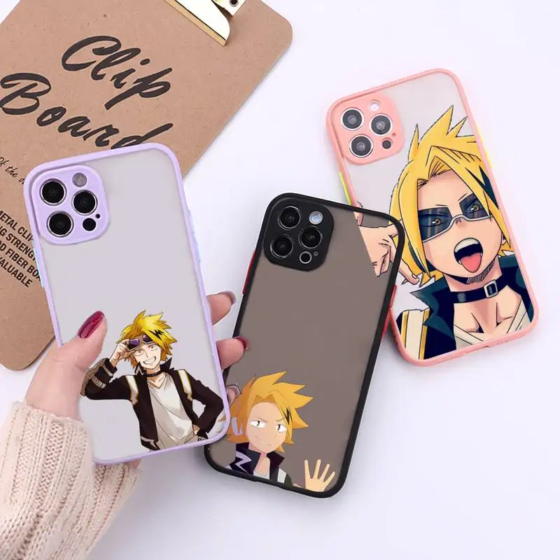 

Denki Kaminari Phone Case For iPhone 12 11 Mini Pro XR XS Max 7 8 Plus X Matte transparent Back Cover