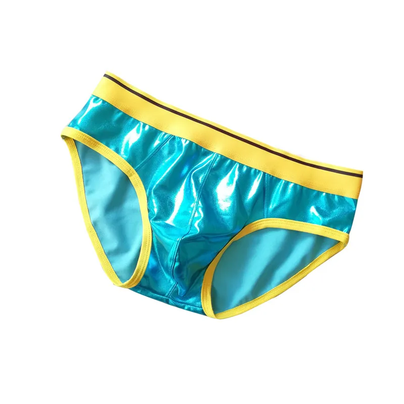 Sexy Men's Underwear Patent Leather Briefs Jockstrap Stretch Sissy Pouch Panties Underwear Briefs Male Fashion Comforty