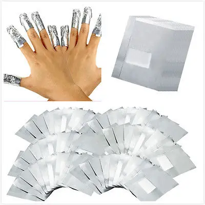

10/20/50/100Pcs/Lot Aluminium Foil Nail Art Soak Off Acrylic Gel Polish Nail Removal Wraps Remover Makeup Tool Nail Carel