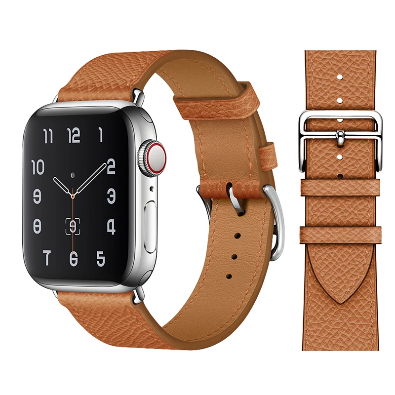 100% Genuine Cow Leather Strap for Apple Watch Series 7 6 SE 40mm 44mm Band for iWatch 5 4 3 2 1 Bracelet 42mm 38mm 41mm 45mm