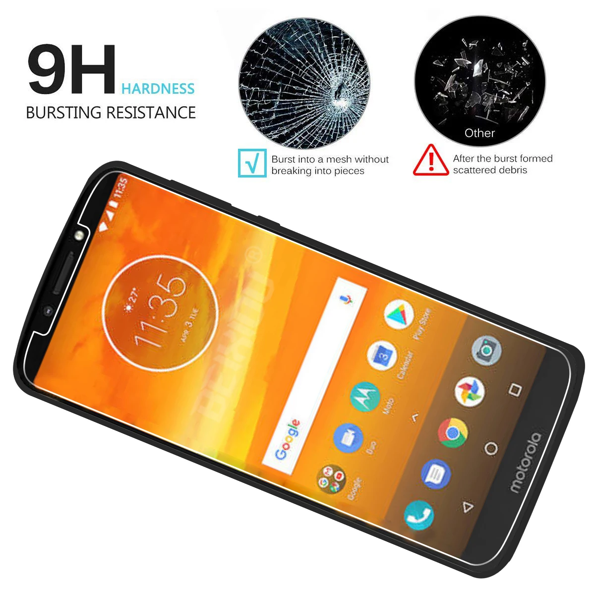 2 шт Полное закаленное стекло для Motorola Moto E5 Plus двойная Sim защита экрана 2.5D 9h MOTOROLA MOTO