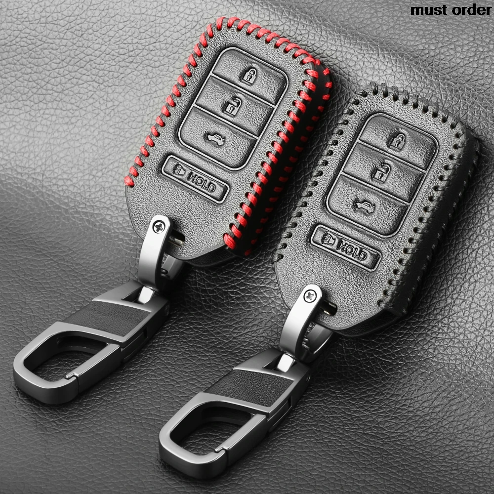 Новый дизайн кожаный 4 кнопки чехол для дистанционного ключа автомобиля Honda Accord EX