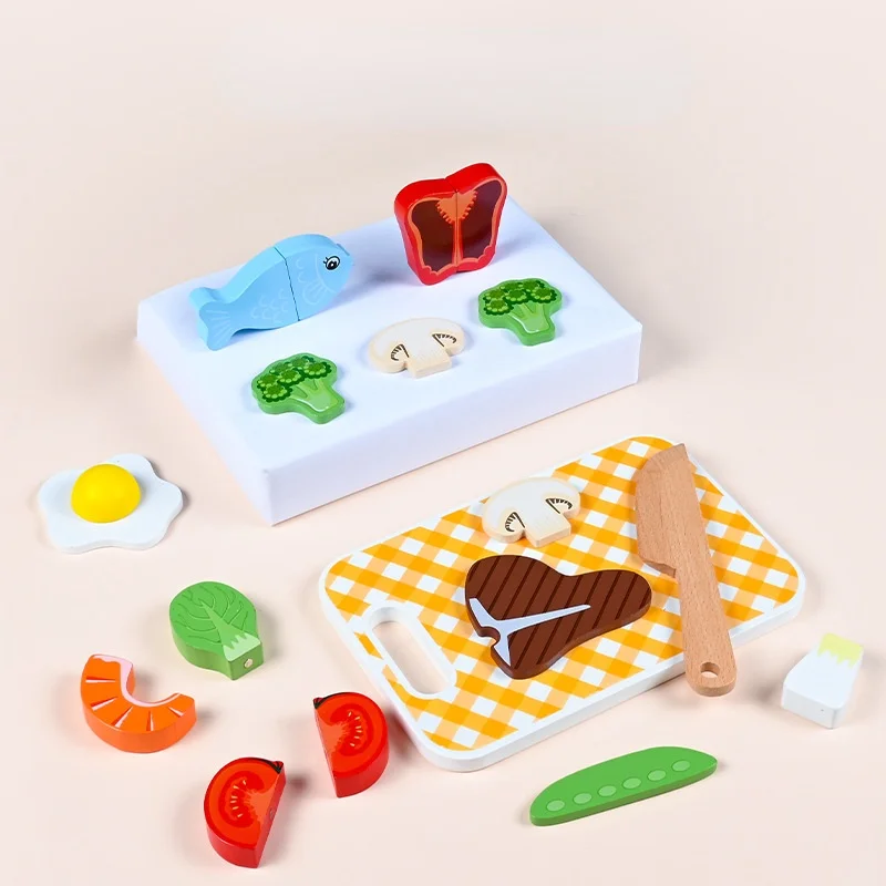 

Новые товары, деревянная Магнитная игрушка для резки еды, детский игровой набор еды, ролевая игра, деревянная развивающая игрушка для ребен...