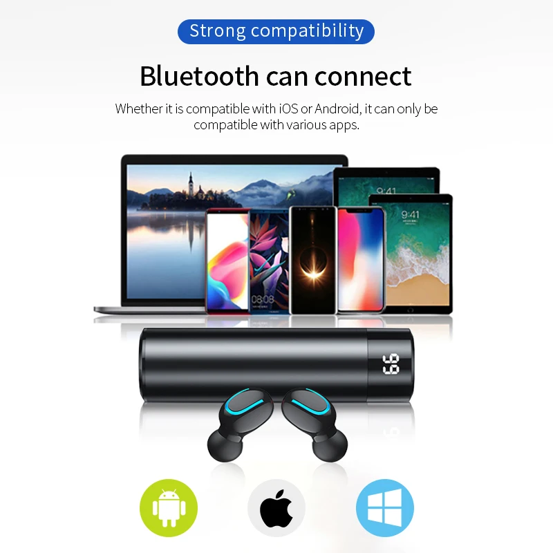 Bluetooth наушники беспроводная мини гарнитура водонепроницаемые с зарядным