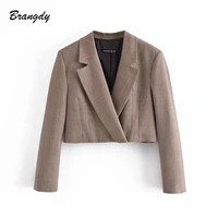 womens blazers sets cropped tops coats female jackst suits vintage office formal ladies blazer long sleeves casual outwear chic