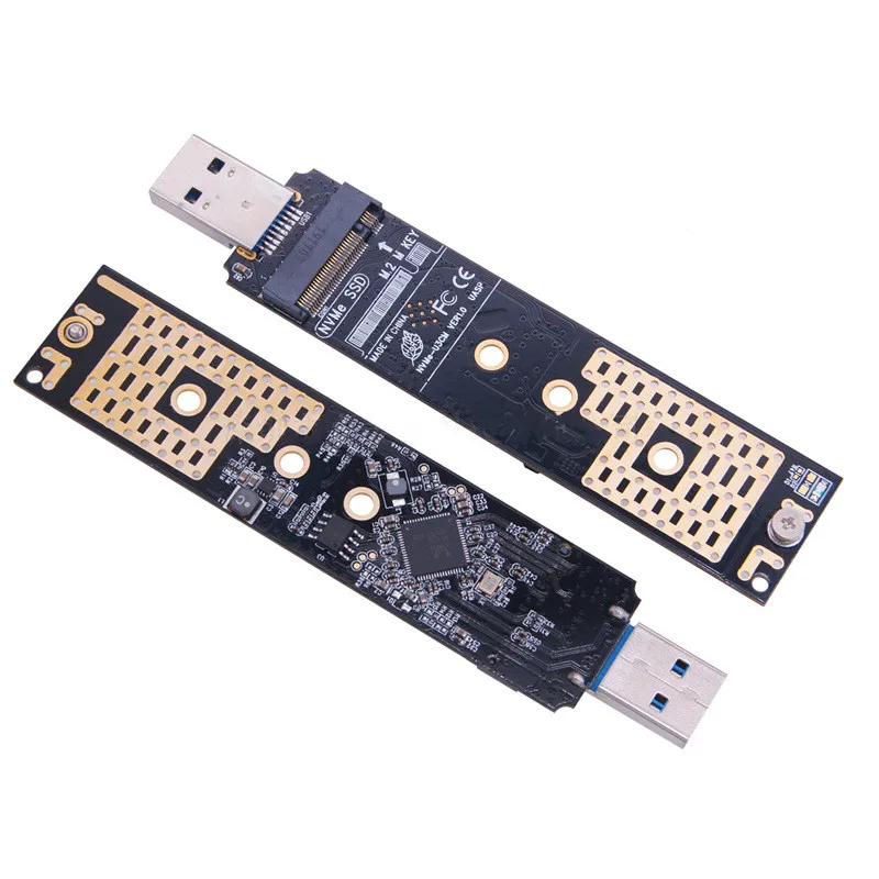 

NVMe to USB Adapter M.2 SSD to USB 3.1 Type A Card M2 to USB Adapter Realtek RTL9210 Chips M Key NVME PCIE SSD Enclosure Adapter