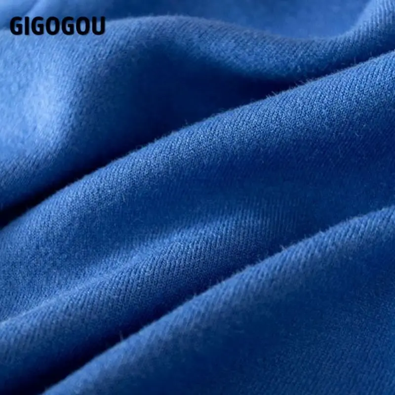 GIGOGOU/зимние теплые женские свитера с высоким воротником однотонный пуловер