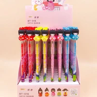 56 pcslot kawaii kimono doll mechanical pencil creative automatic pen stationery gift school office writing supplies