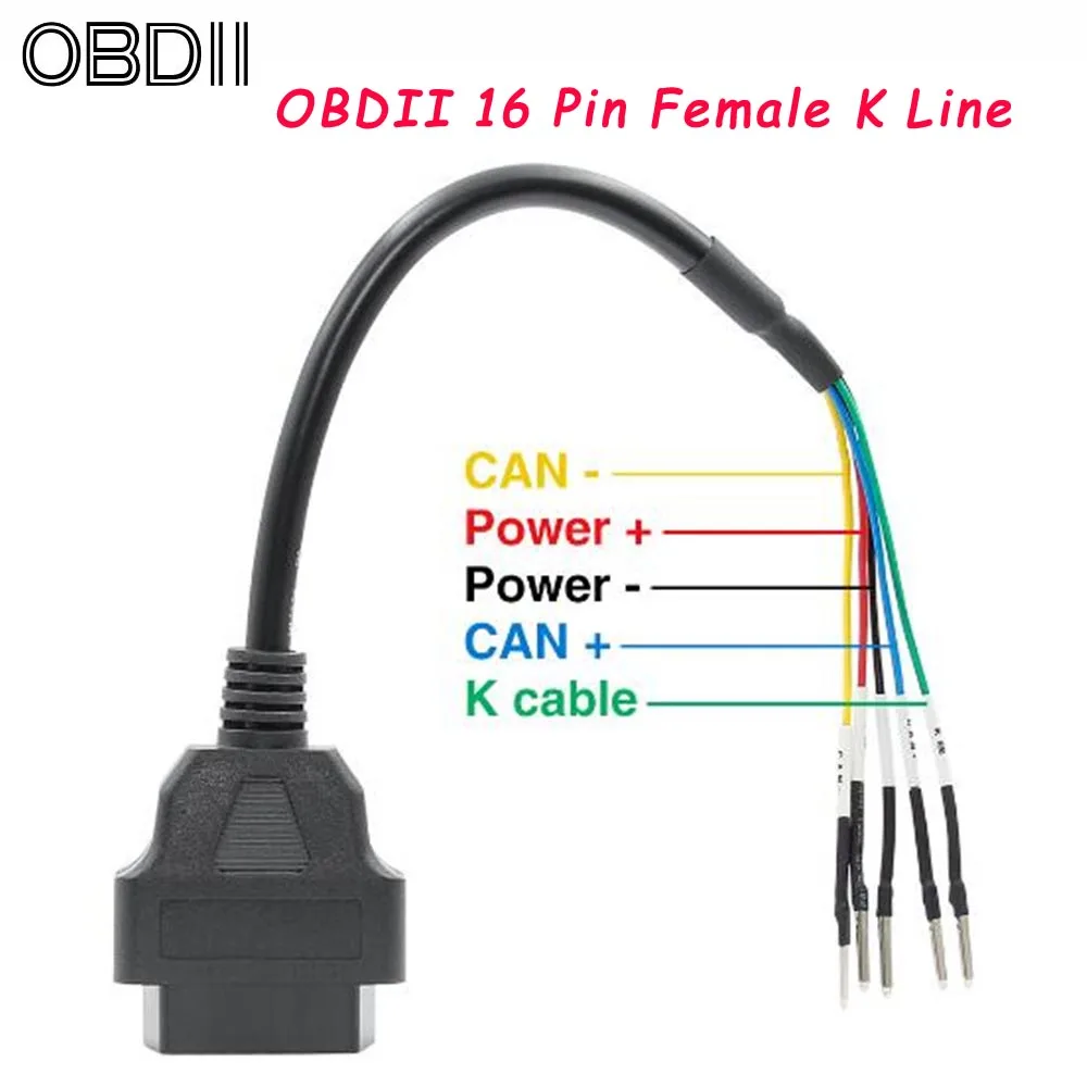 OBD OBDII 16 контактный разъем K линия может джемпер тестер соединитель автомобильный