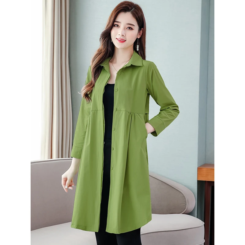 Женский однобортный Тренч однотонное повседневное пальто красного черного