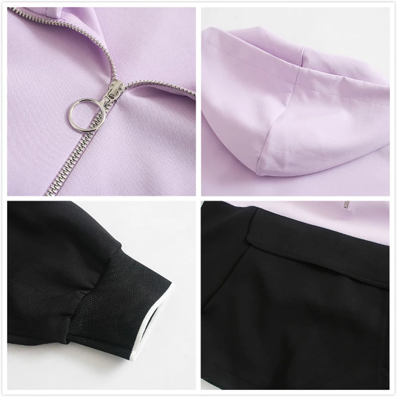 Женский спортивный костюм с капюшоном и эластичными брюками повседневный