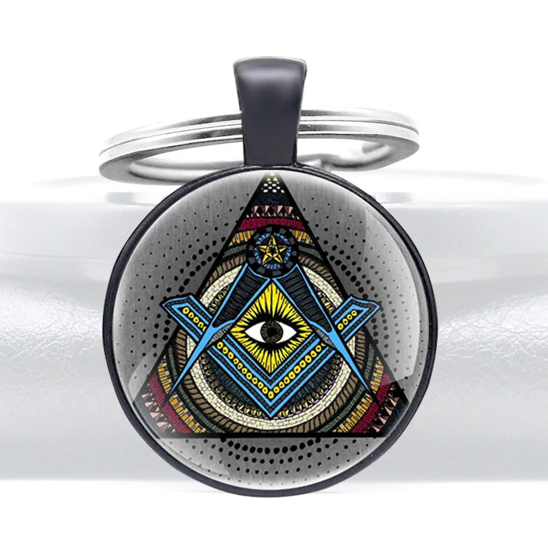 Новое поступление 2020 цепочка для ключей глаз Бога стеклянный купол