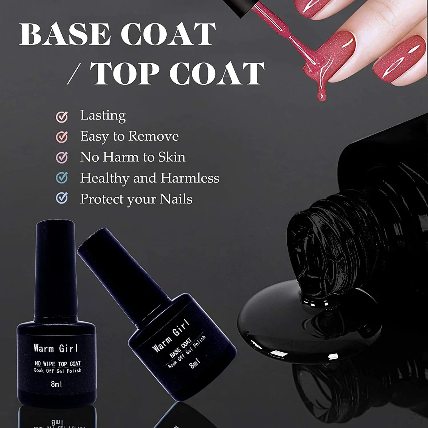 Теплый Женский лак для ногтей 6 цветов гель стартовый набор с 36 Вт светодиодный