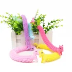 Игрушка-антистресс динозавр, витая тянущаяся веревка, гусеница из ТПР, единорог, лапша, мягкая резиновая тянущаяся веревка, эластичная веревка, игрушки для снятия стресса