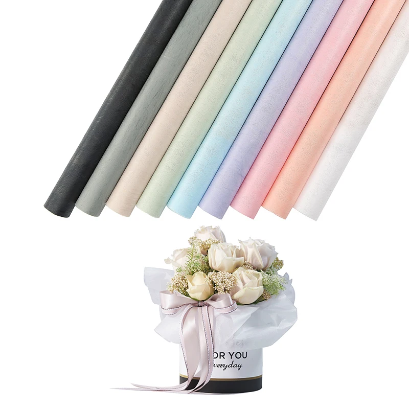 Solid Color Gift Flowers Wrapping Paper Wedding Holiday Decoration Special