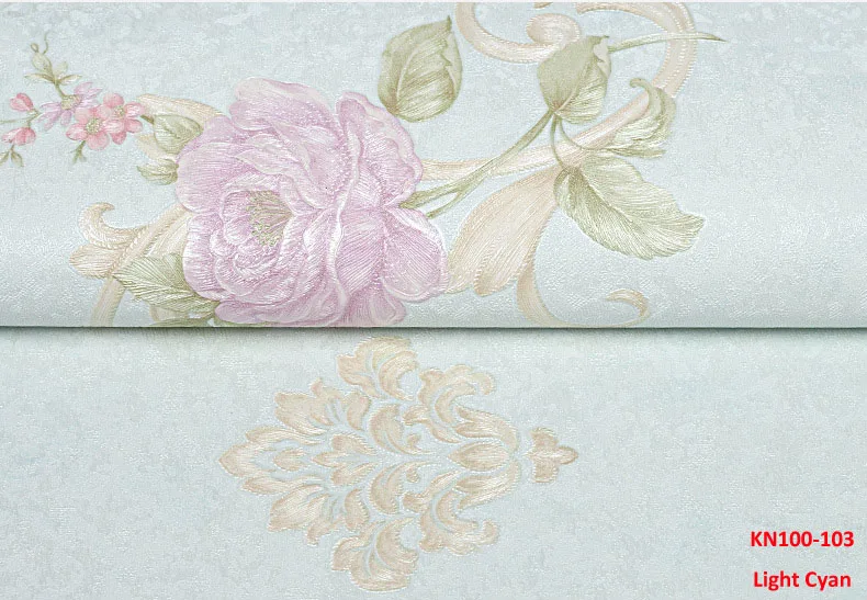 Корейский стиль с цветочным светом голубой цвет настенная бумага современный