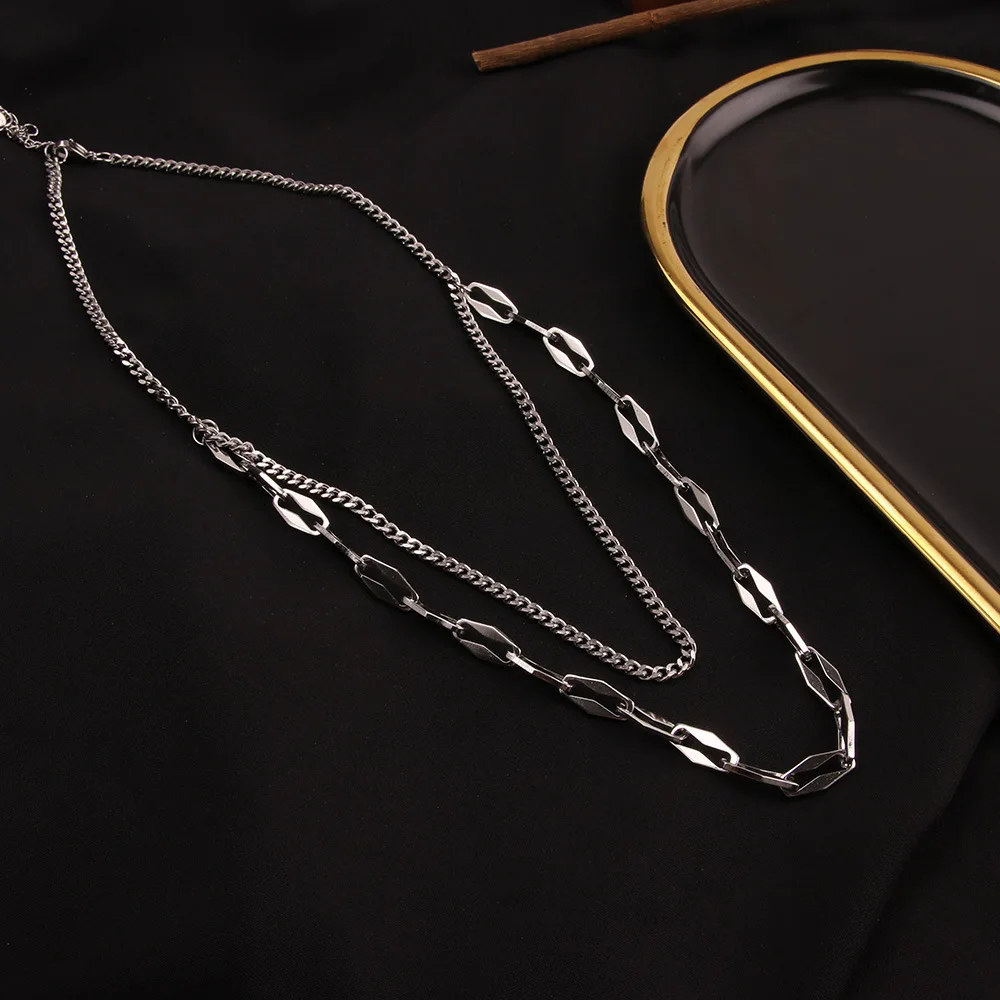 

Fashion thick chain necklace female accessories double clavicle chain necklace new pendant hot sale