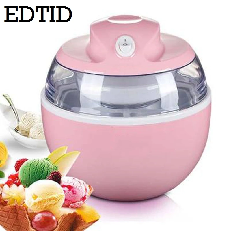 EDTID Мини DIY автоматическая машина для Фруктового мороженого Электрический Мягкий мороженое замороженный йогурт аппарат для приготовления сорбета молочный коктейль морозильник EU US Plug