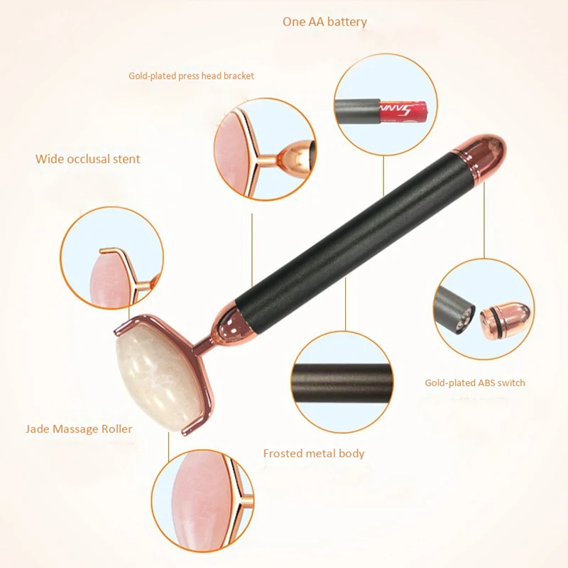 Электрический ролик для лица гуаша набор инструментов массажа и шеи Нефритовый