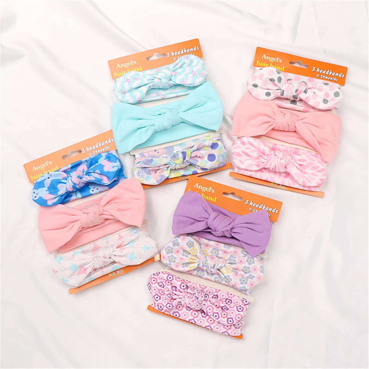 

3Pcs/set Korea Style Hair Accessories Baby Girl Cute Flower Bow Hair Ties Newborn Headwear kawaii Headband Kids Beauty Hairband